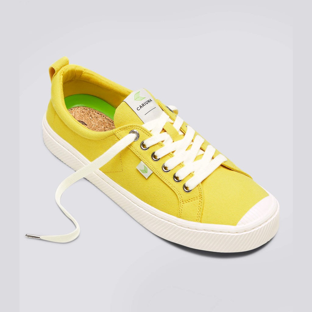 OCA LOW Cariuma Low Top Tela Jaune Femme | SYH-9164448